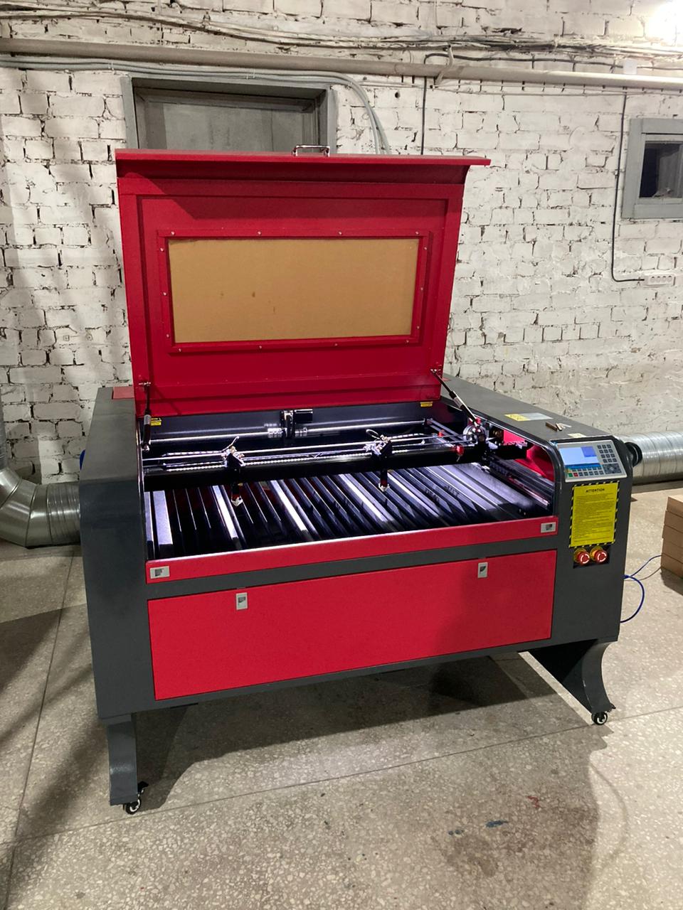 Лазерный станок CO2 c ЧПУ 800х1000мм 100Вт/Ruida (2 head)